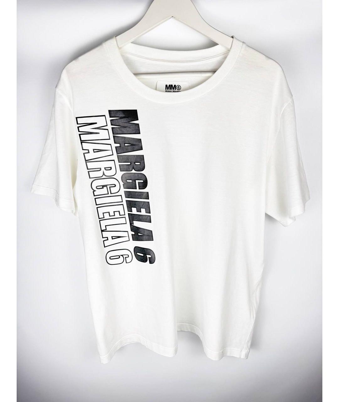 MAISON MARGIELA Белая хлопковая футболка, фото 6