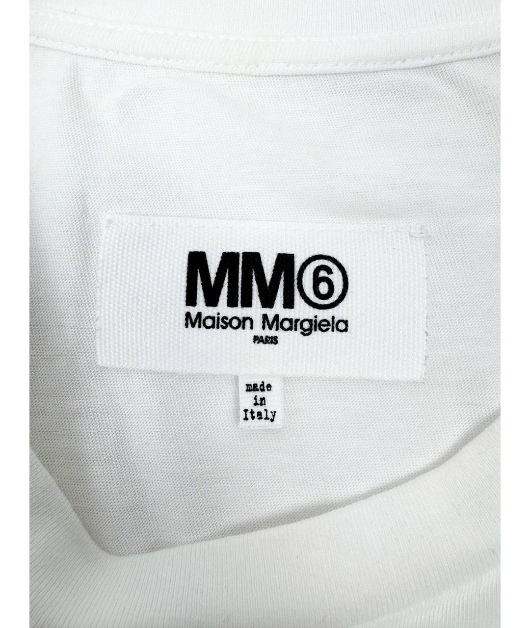 MAISON MARGIELA Белая хлопковая футболка, фото 5