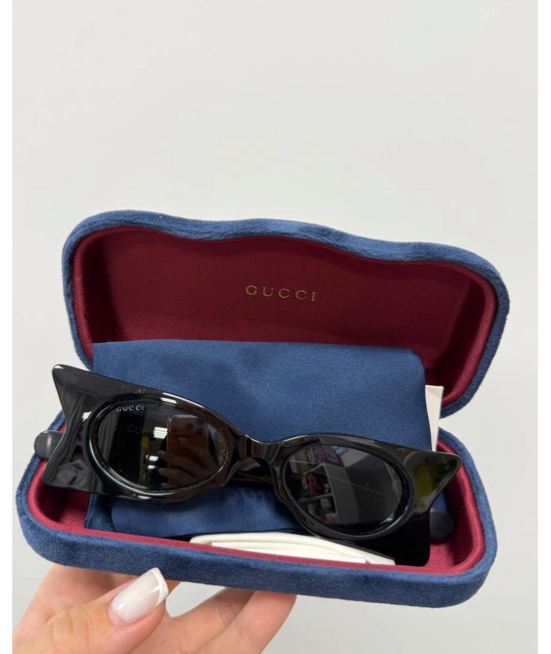 GUCCI Черные пластиковые солнцезащитные очки, фото 3