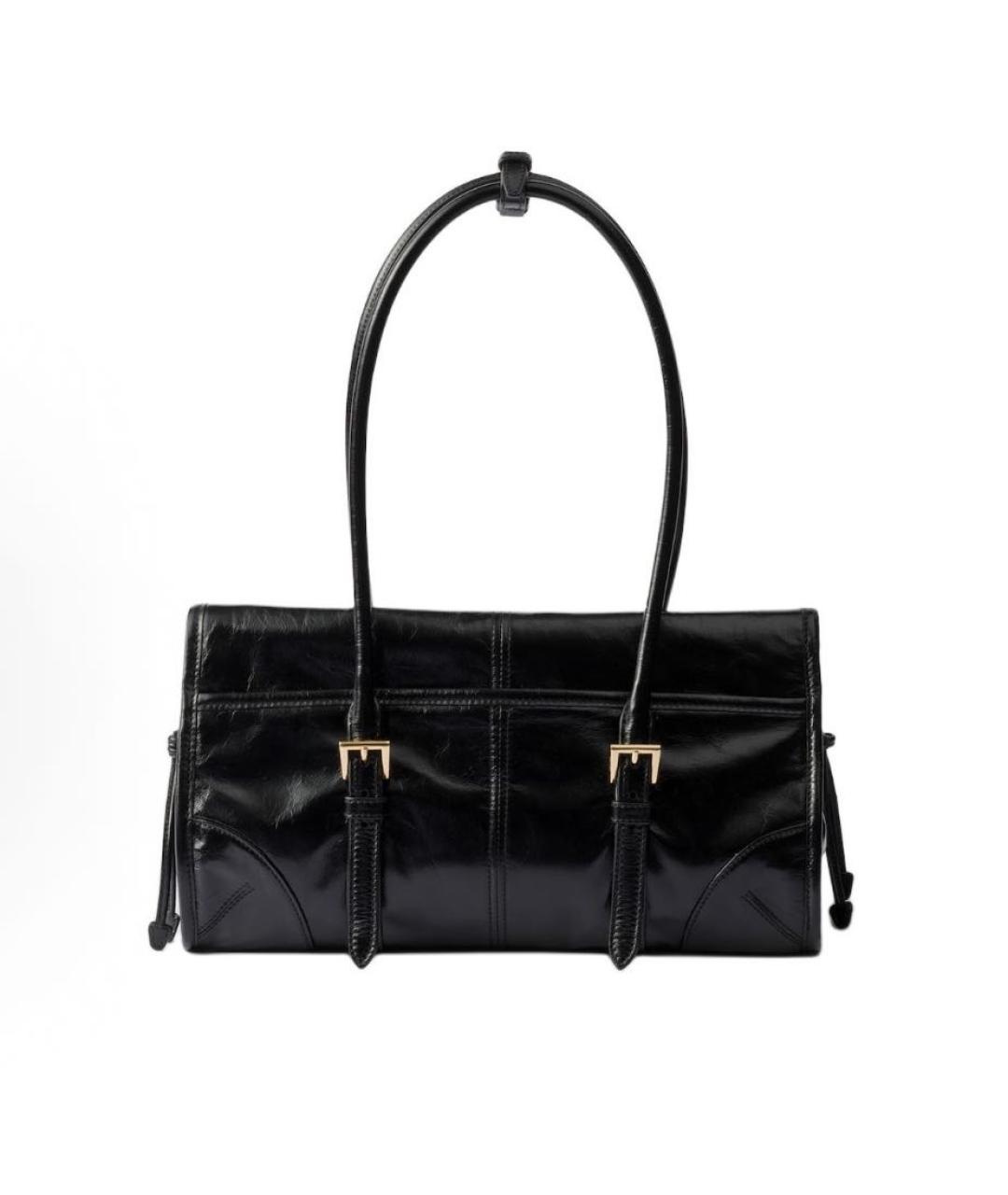 PRADA Черная сумка через плечо из лакированной кожи, фото 2