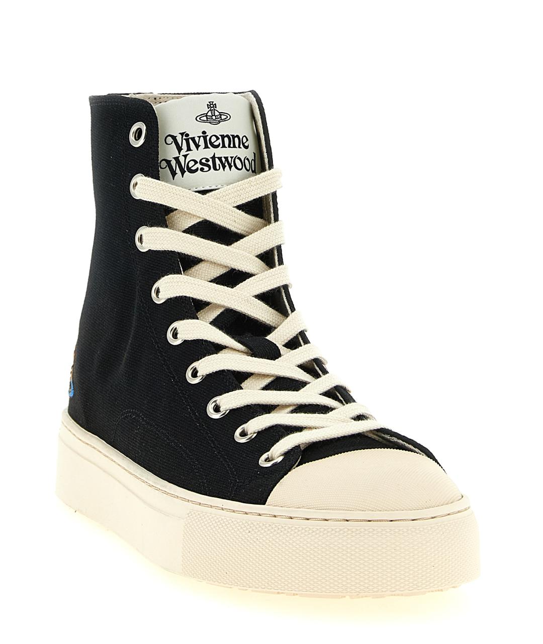 VIVIENNE WESTWOOD Черные текстильные кроссовки, фото 2