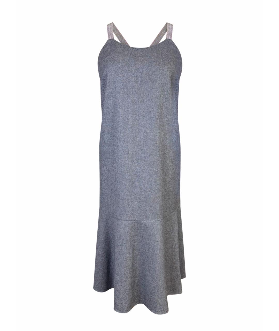 BRUNELLO CUCINELLI Серый шерстяной сарафан, фото 1