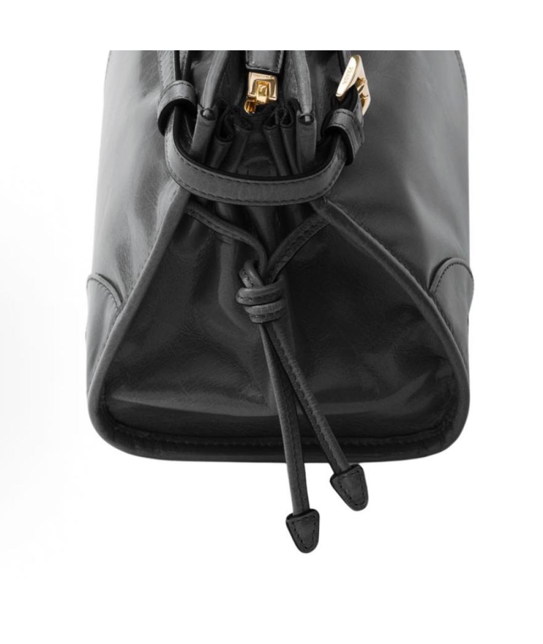 PRADA Черная сумка через плечо из лакированной кожи, фото 3