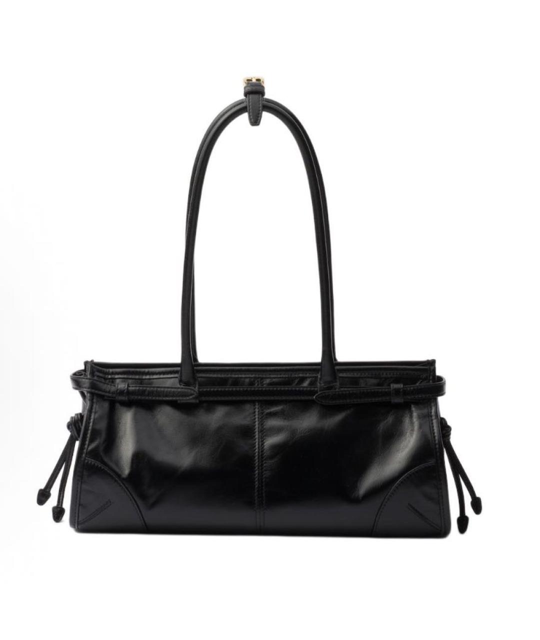 PRADA Черная сумка через плечо из лакированной кожи, фото 2