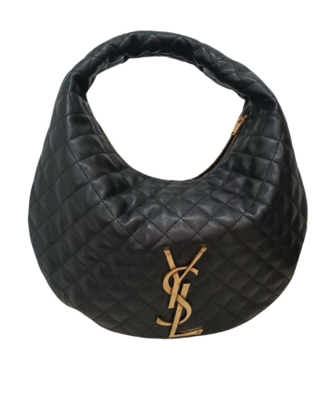 SAINT LAURENT Черная кожаная сумка через плечо, фото 8
