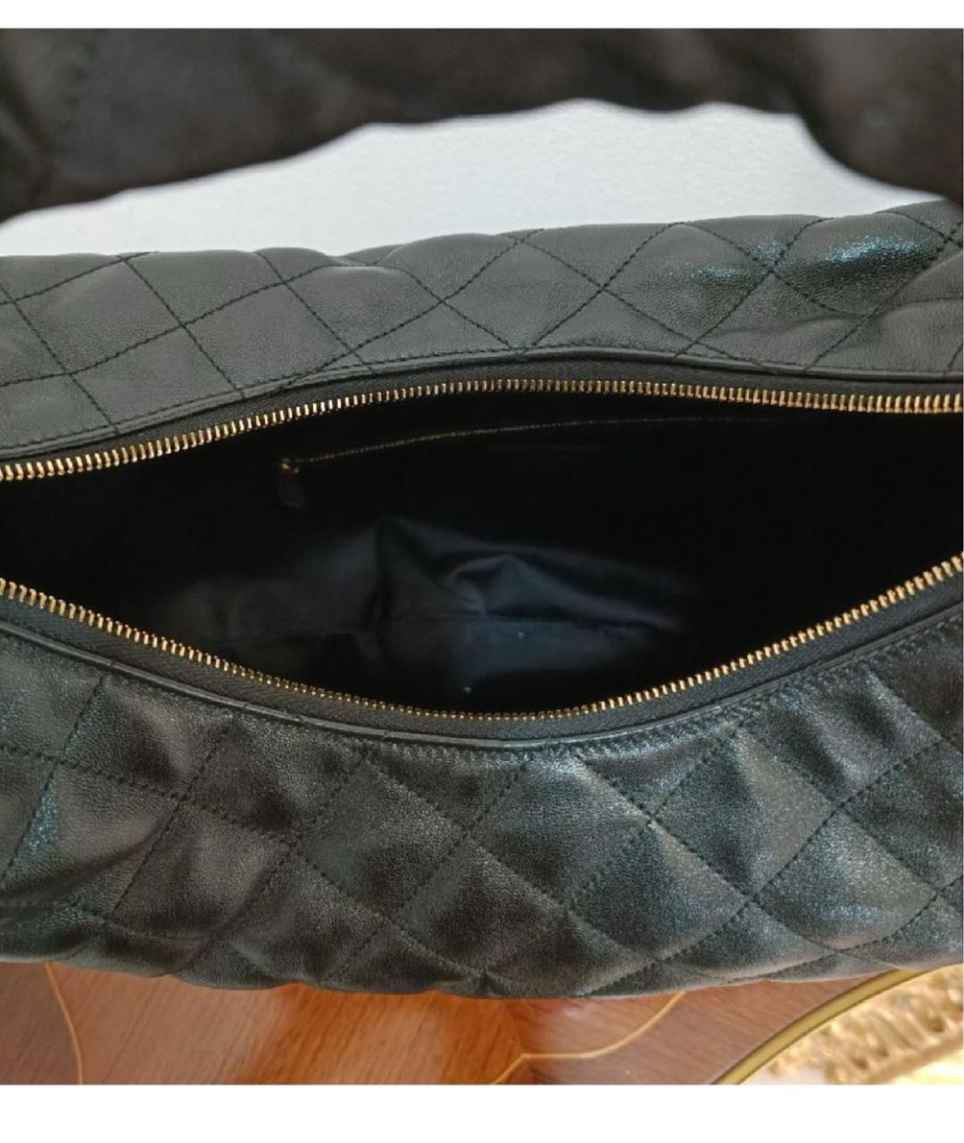 SAINT LAURENT Черная кожаная сумка через плечо, фото 5