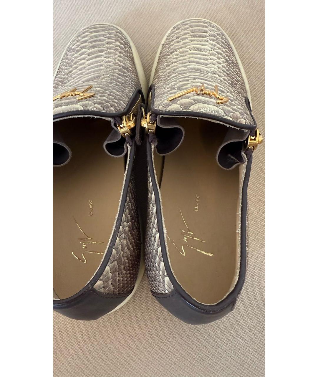 GIUSEPPE ZANOTTI DESIGN Бежевые кожаные эспадрильи, фото 3