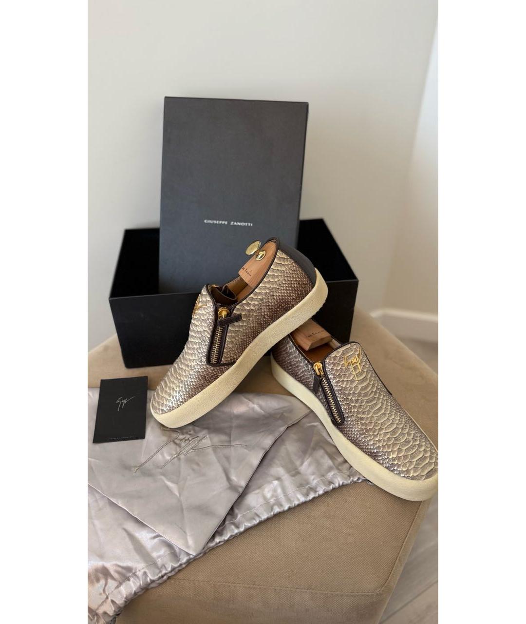 GIUSEPPE ZANOTTI DESIGN Бежевые кожаные эспадрильи, фото 8