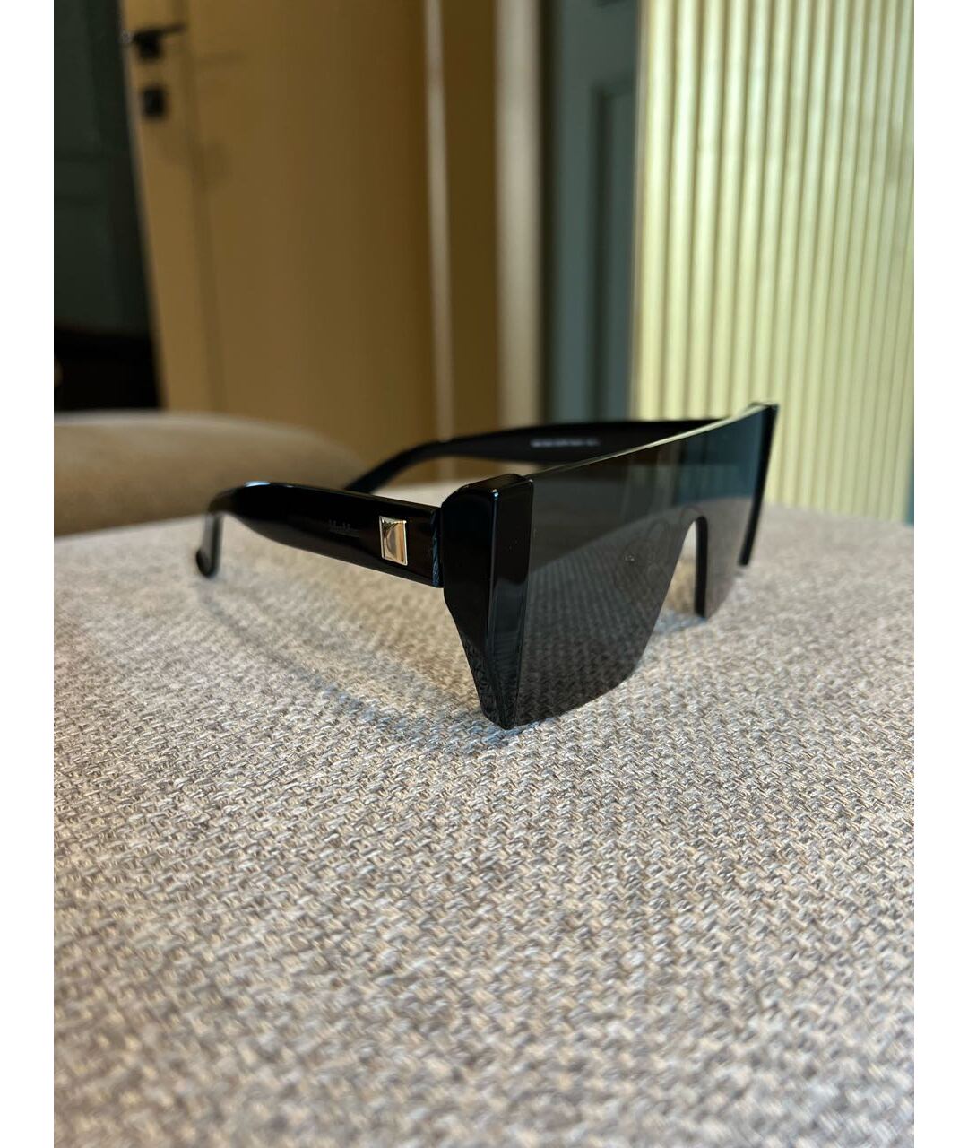 MAX MARA Черные пластиковые солнцезащитные очки, фото 2