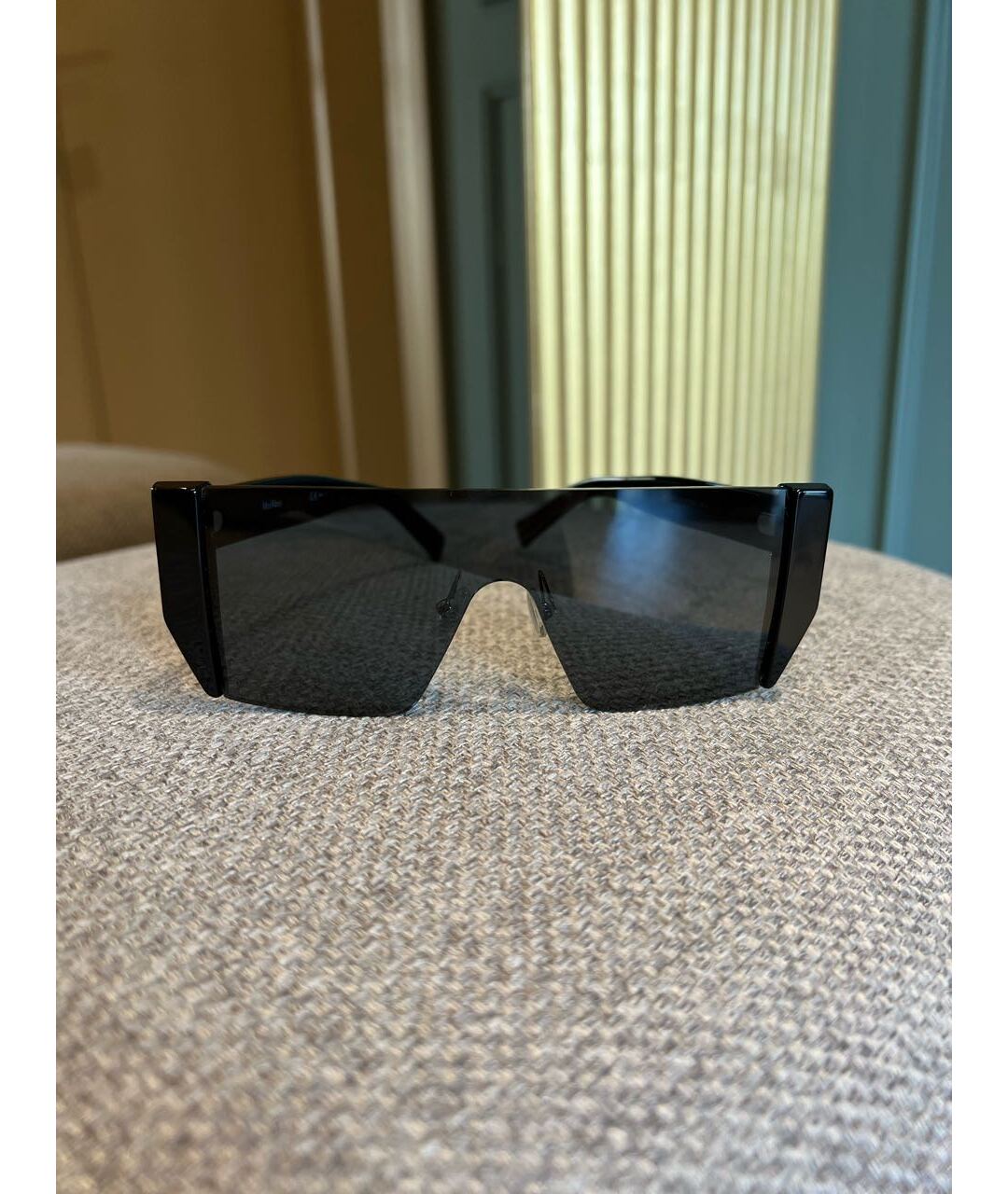 MAX MARA Черные пластиковые солнцезащитные очки, фото 8
