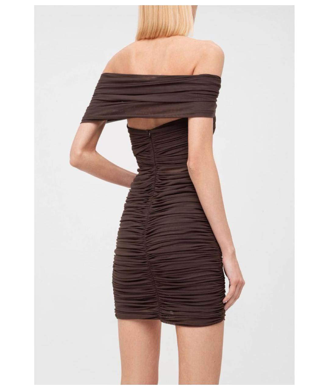 MAGDA BUTRYM Коричневое полиамидовое платье, фото 6