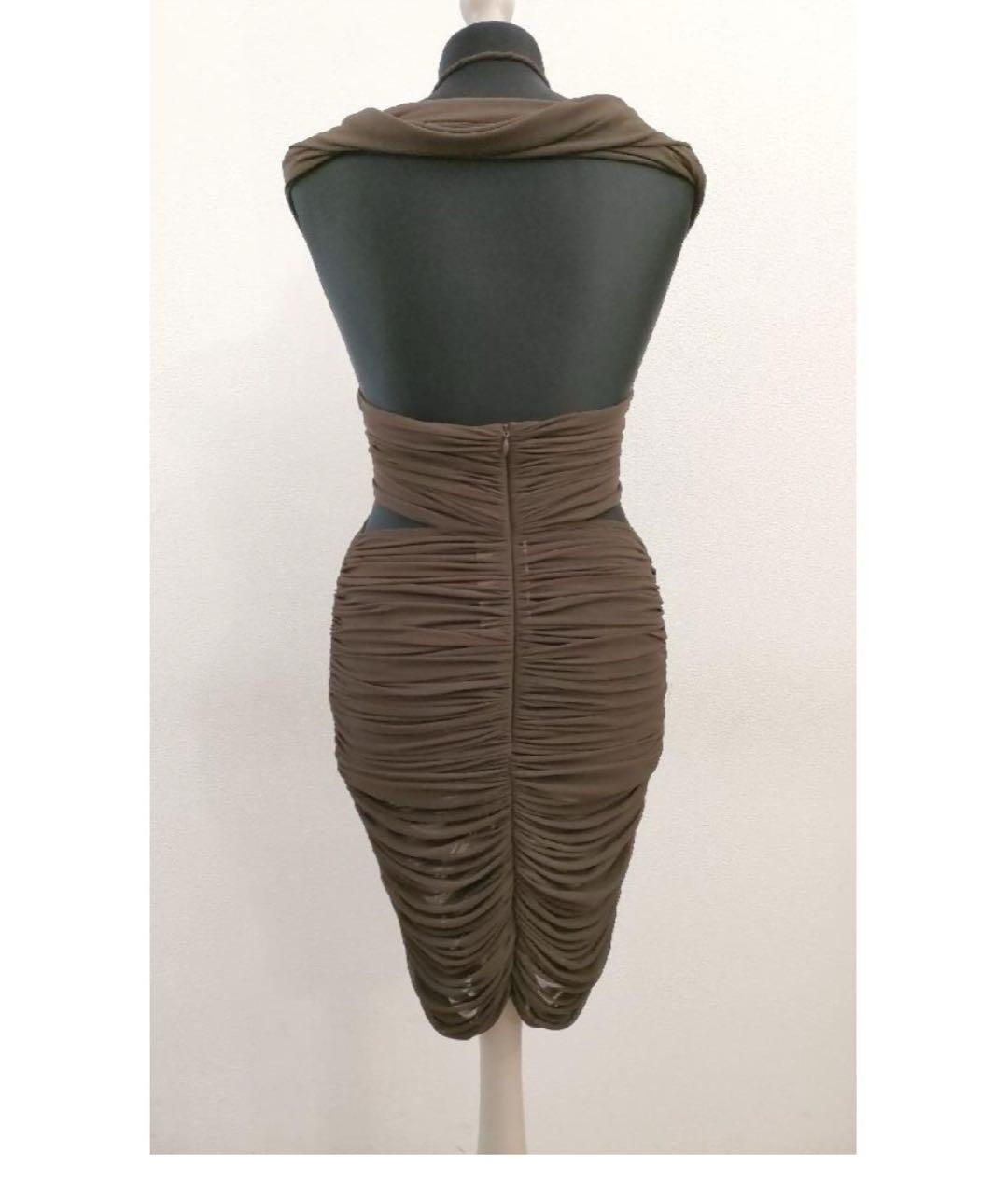 MAGDA BUTRYM Коричневое полиамидовое платье, фото 2