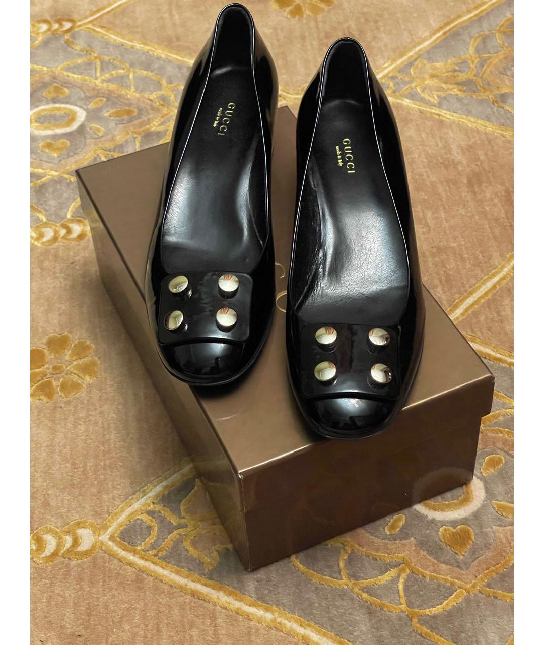 GUCCI Черные туфли из лакированной кожи, фото 7