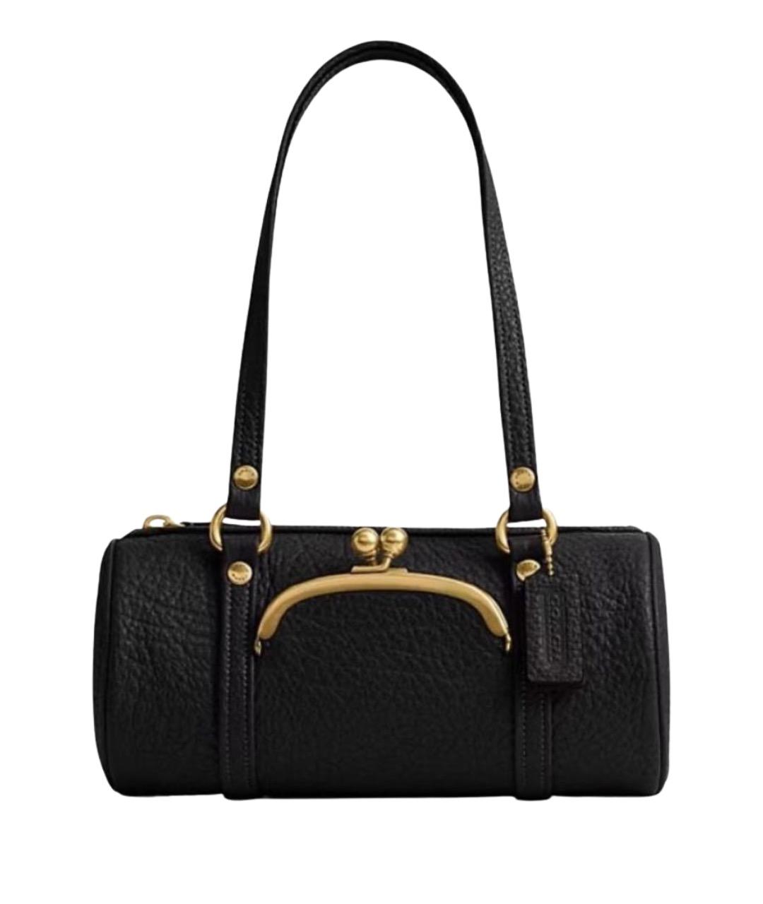 COACH Черная кожаная сумка через плечо, фото 1