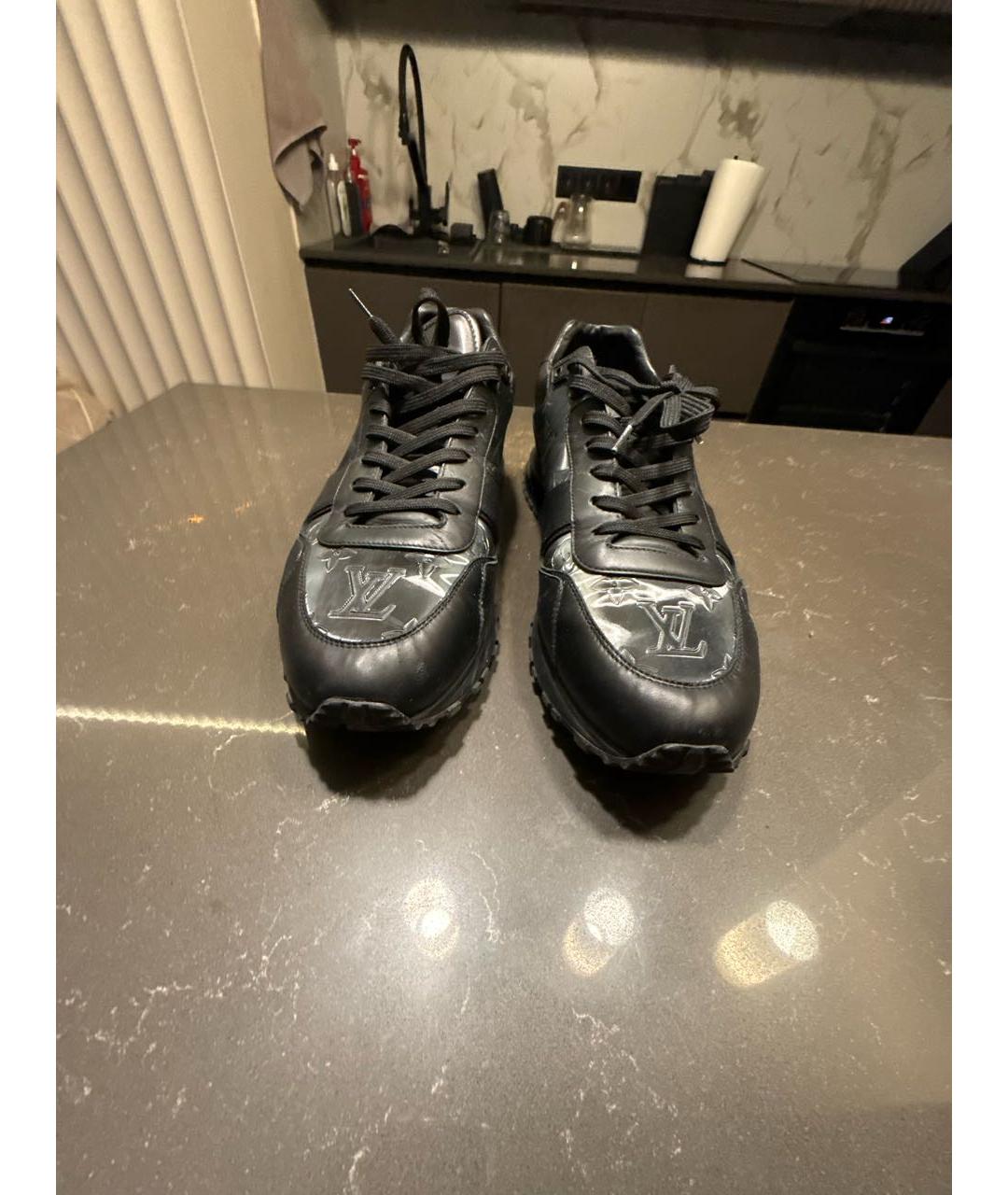 LOUIS VUITTON Черные кожаные низкие кроссовки / кеды, фото 2