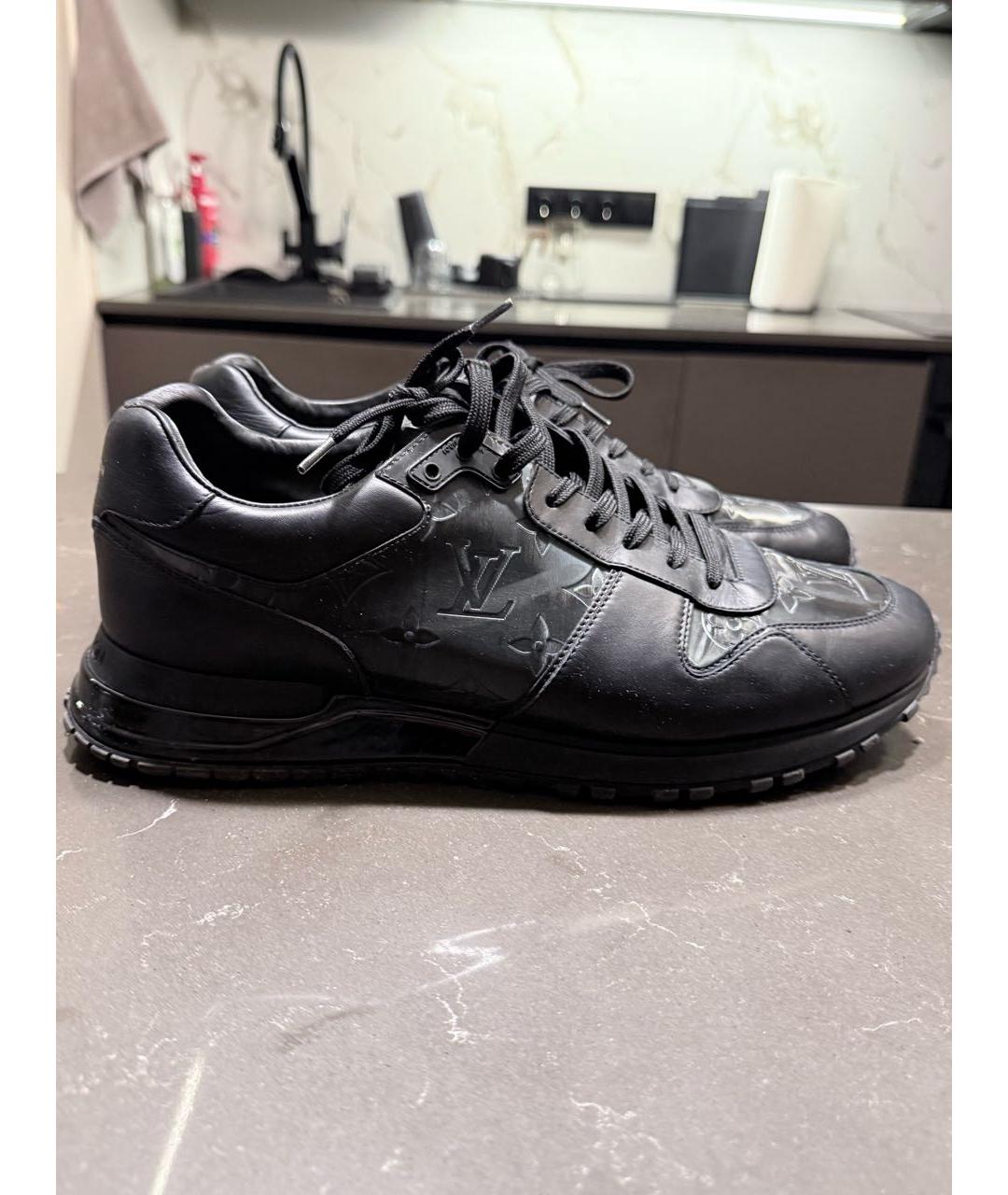 LOUIS VUITTON Черные кожаные низкие кроссовки / кеды, фото 7