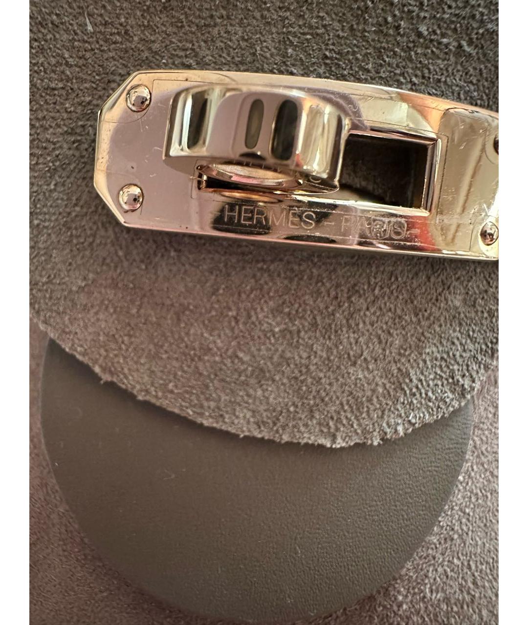 HERMES Хаки замшевые шлепанцы, фото 8