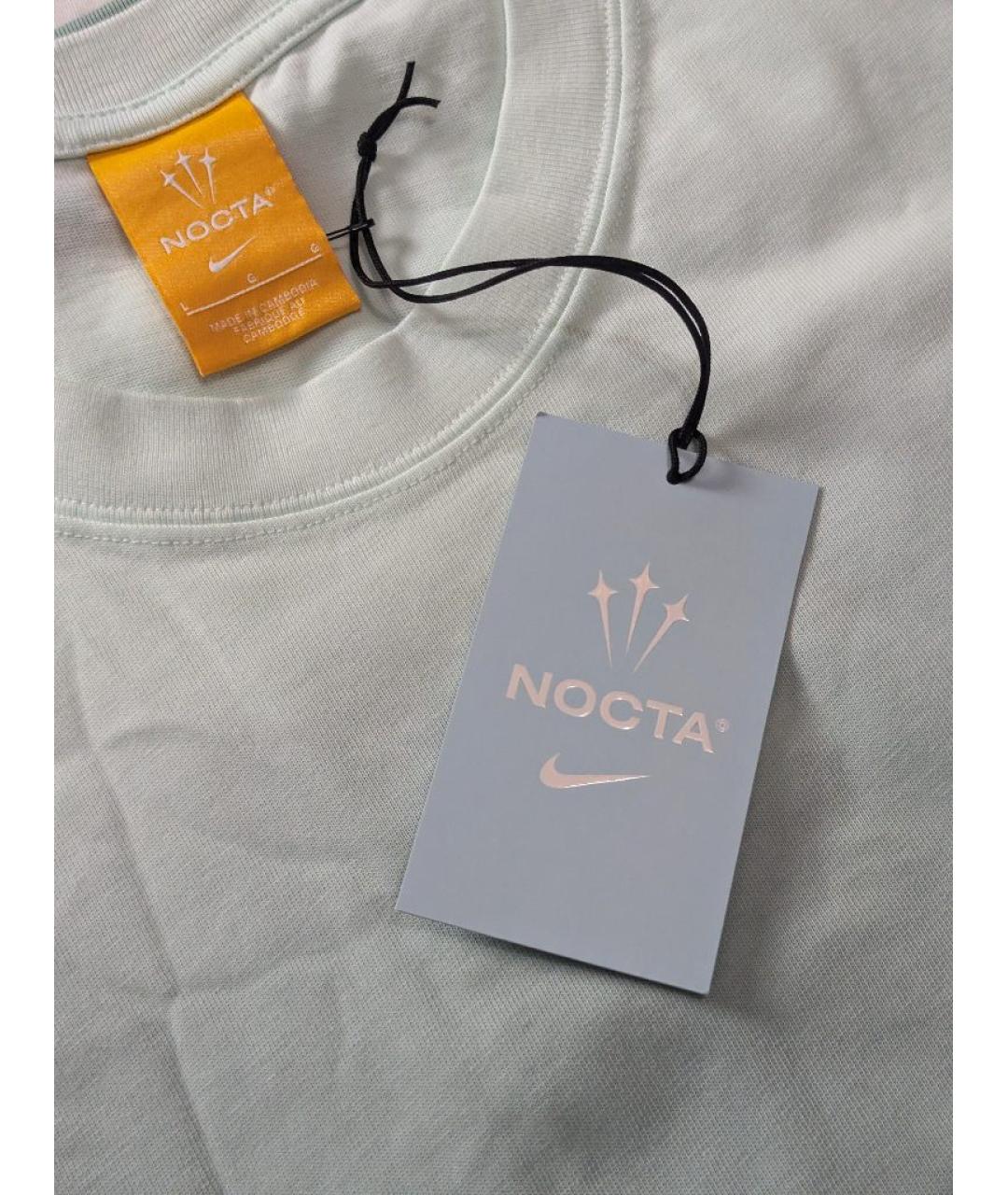 NIKE Бирюзовая хлопковая футболка, фото 7