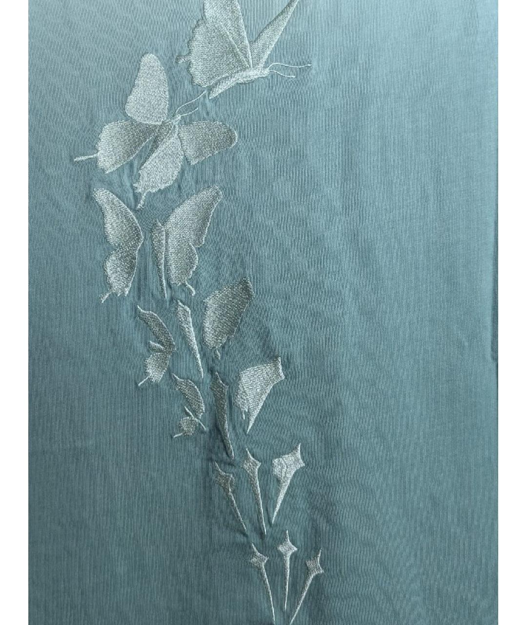 NIKE Бирюзовая хлопковая футболка, фото 3