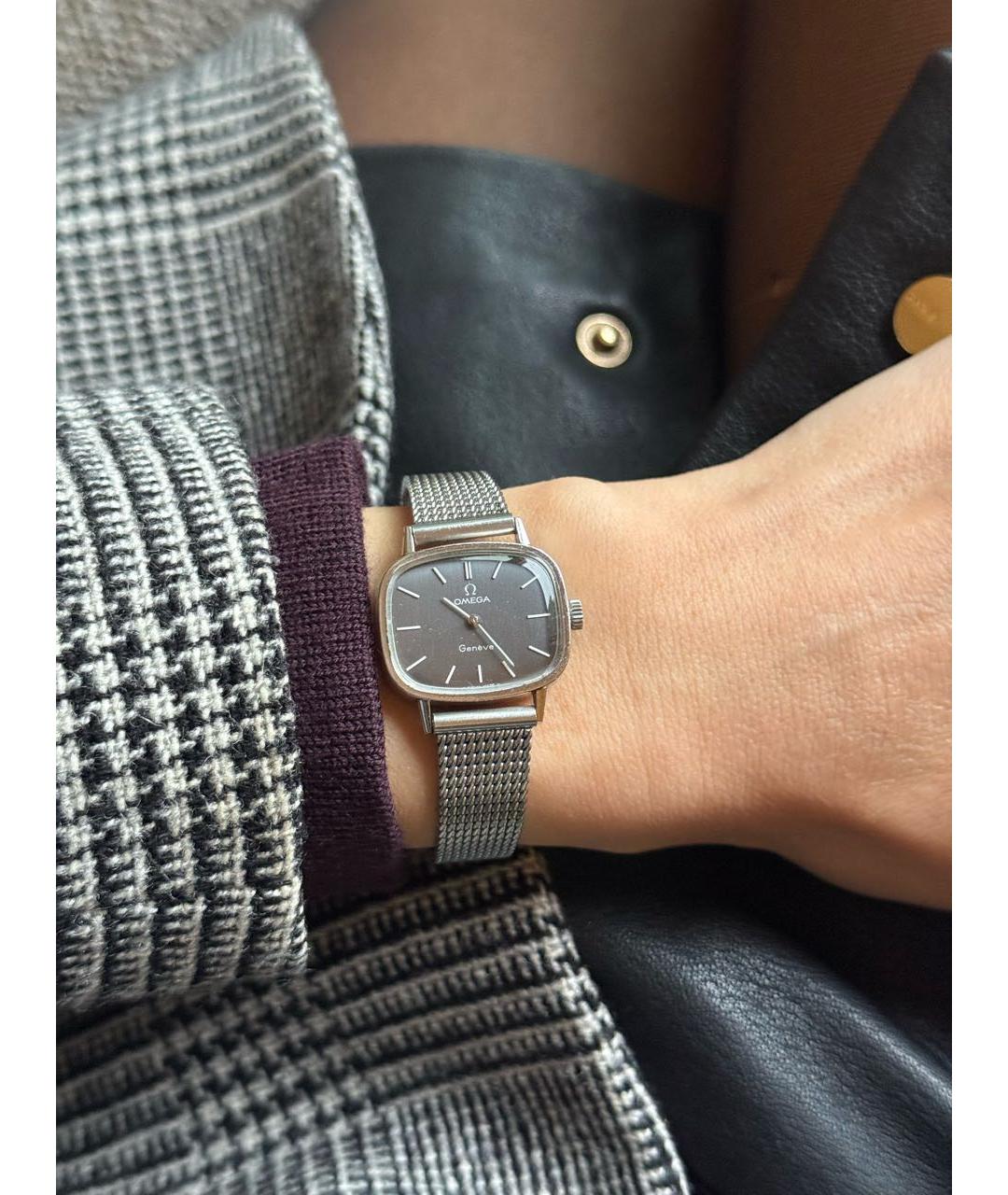 OMEGA Черные часы, фото 6