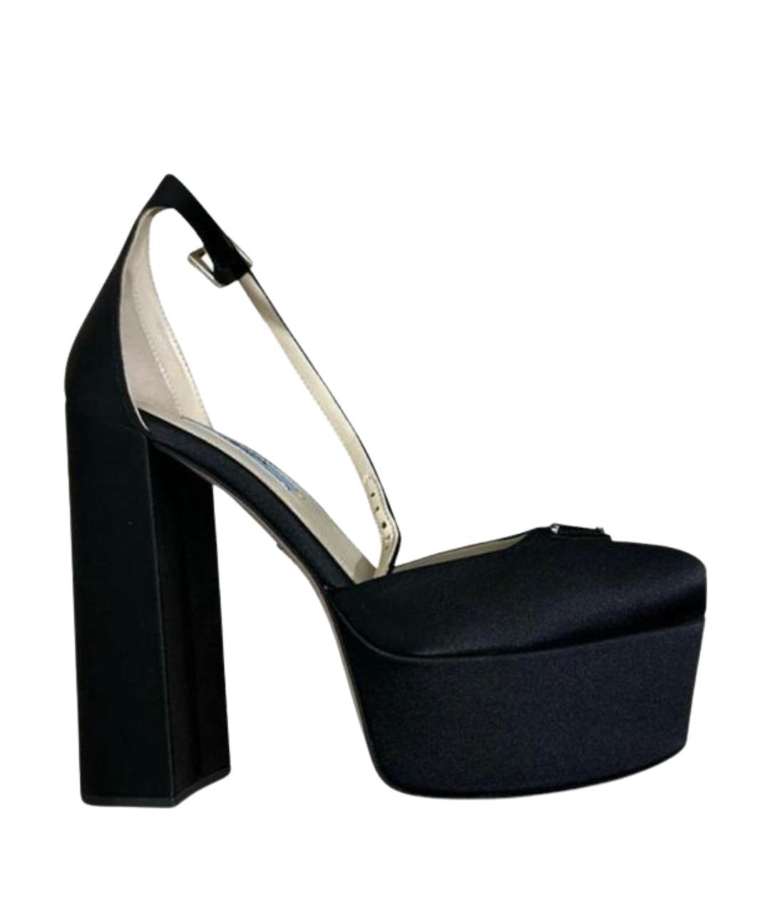 PRADA Черные текстильные туфли, фото 1