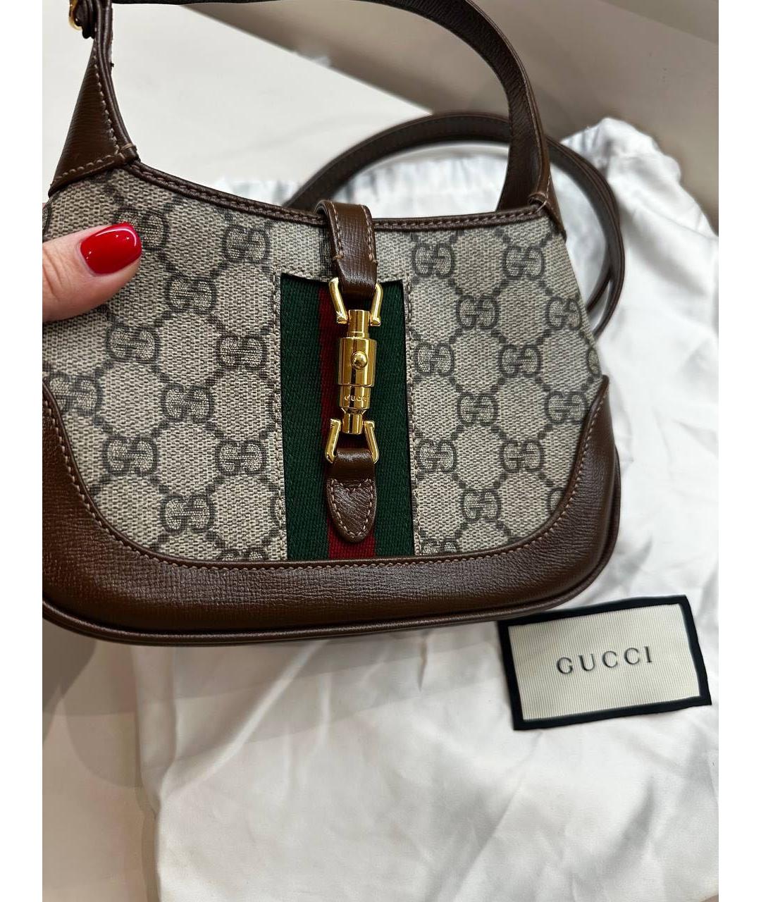 GUCCI Коричневая сумка с короткими ручками, фото 2