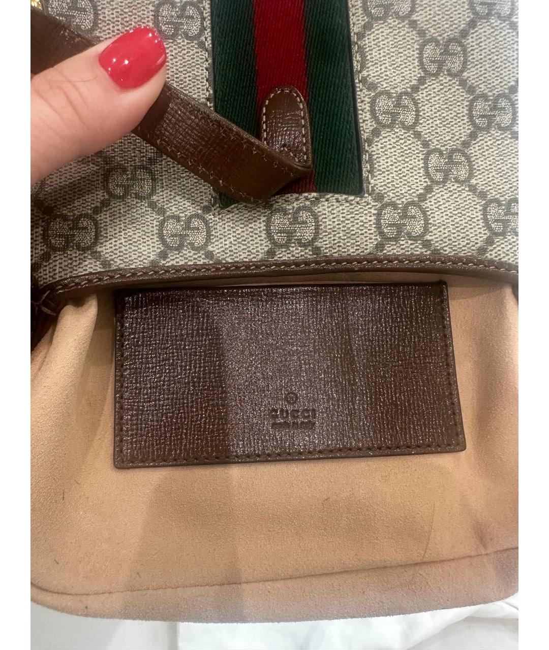 GUCCI Коричневая сумка с короткими ручками, фото 6