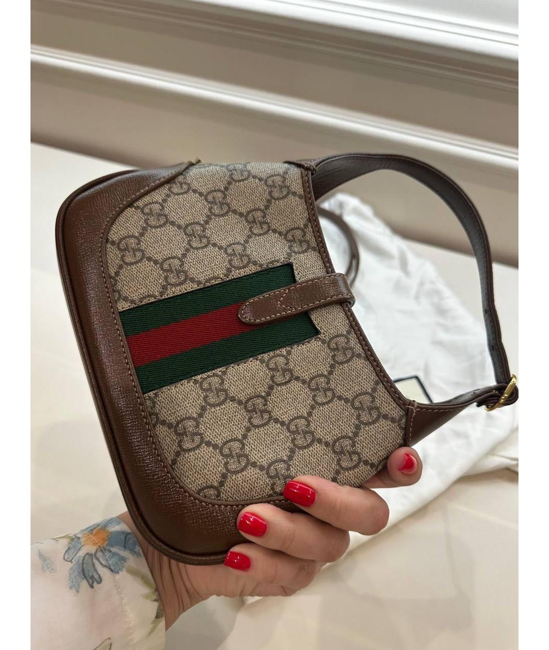 GUCCI Коричневая сумка с короткими ручками, фото 3