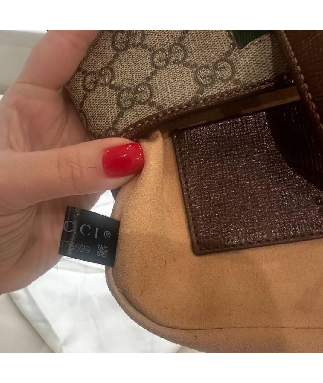 GUCCI Коричневая сумка с короткими ручками, фото 5