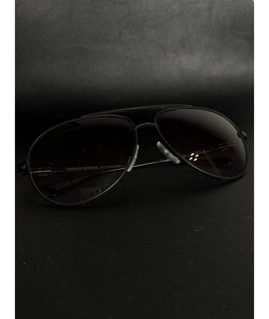 CHROME HEARTS Черные металлические солнцезащитные очки, фото 6