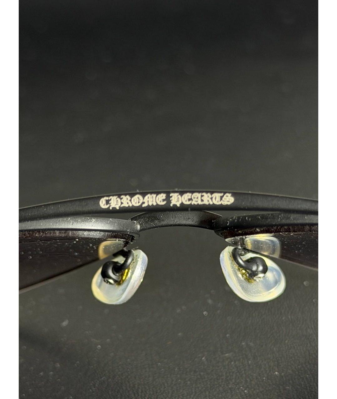 CHROME HEARTS Черные металлические солнцезащитные очки, фото 5