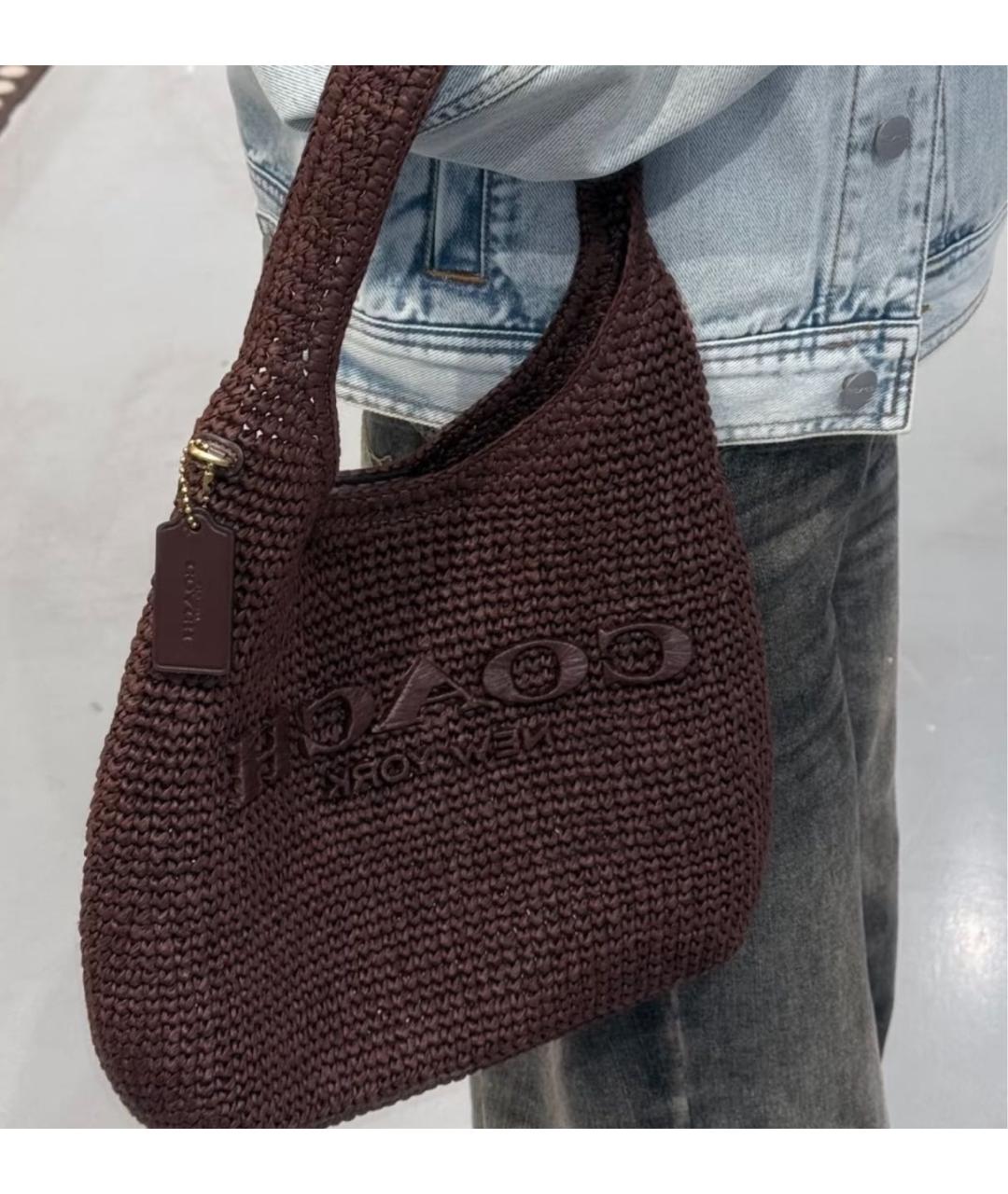 COACH Коричневая сумка через плечо, фото 7