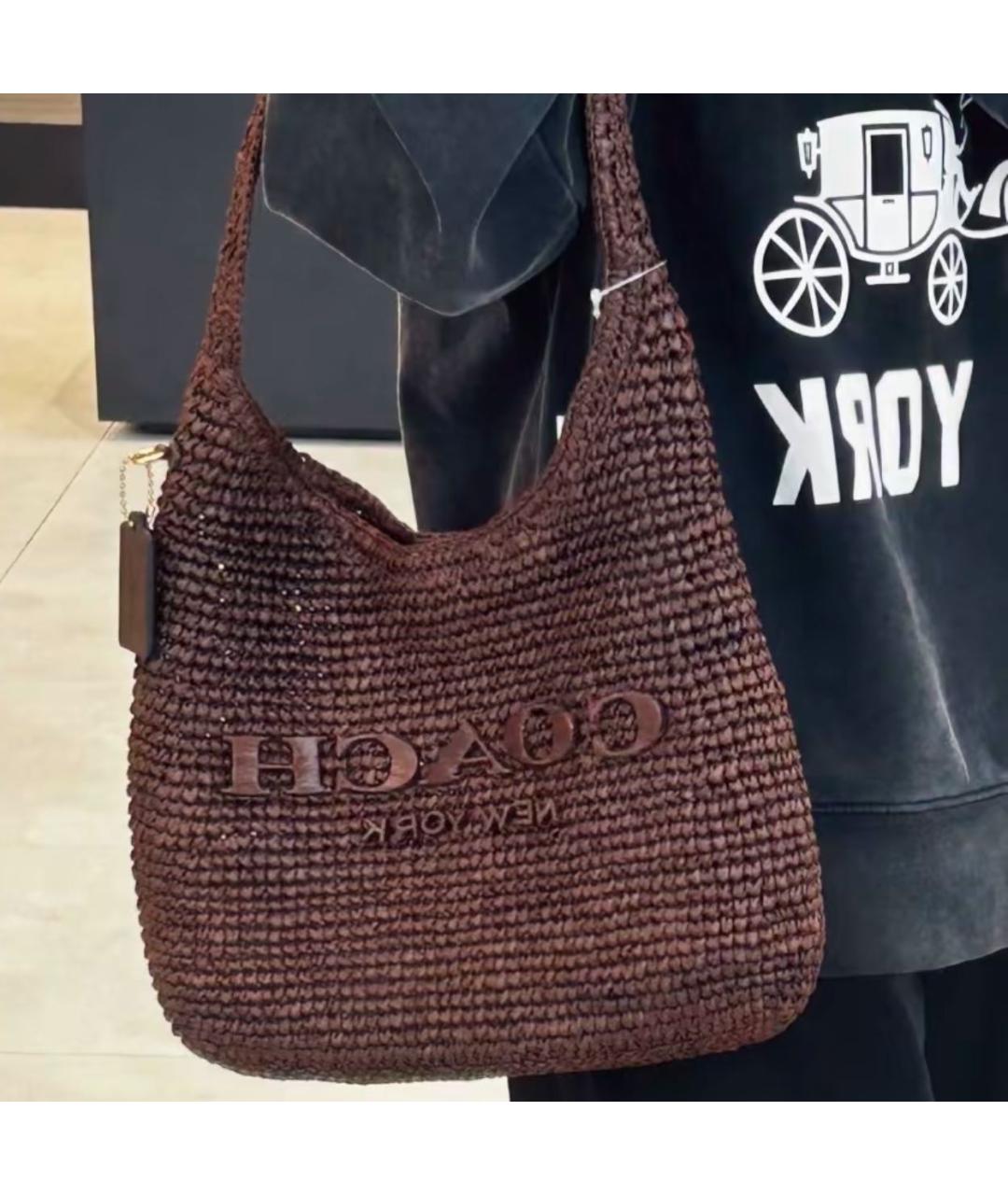 COACH Коричневая сумка через плечо, фото 5