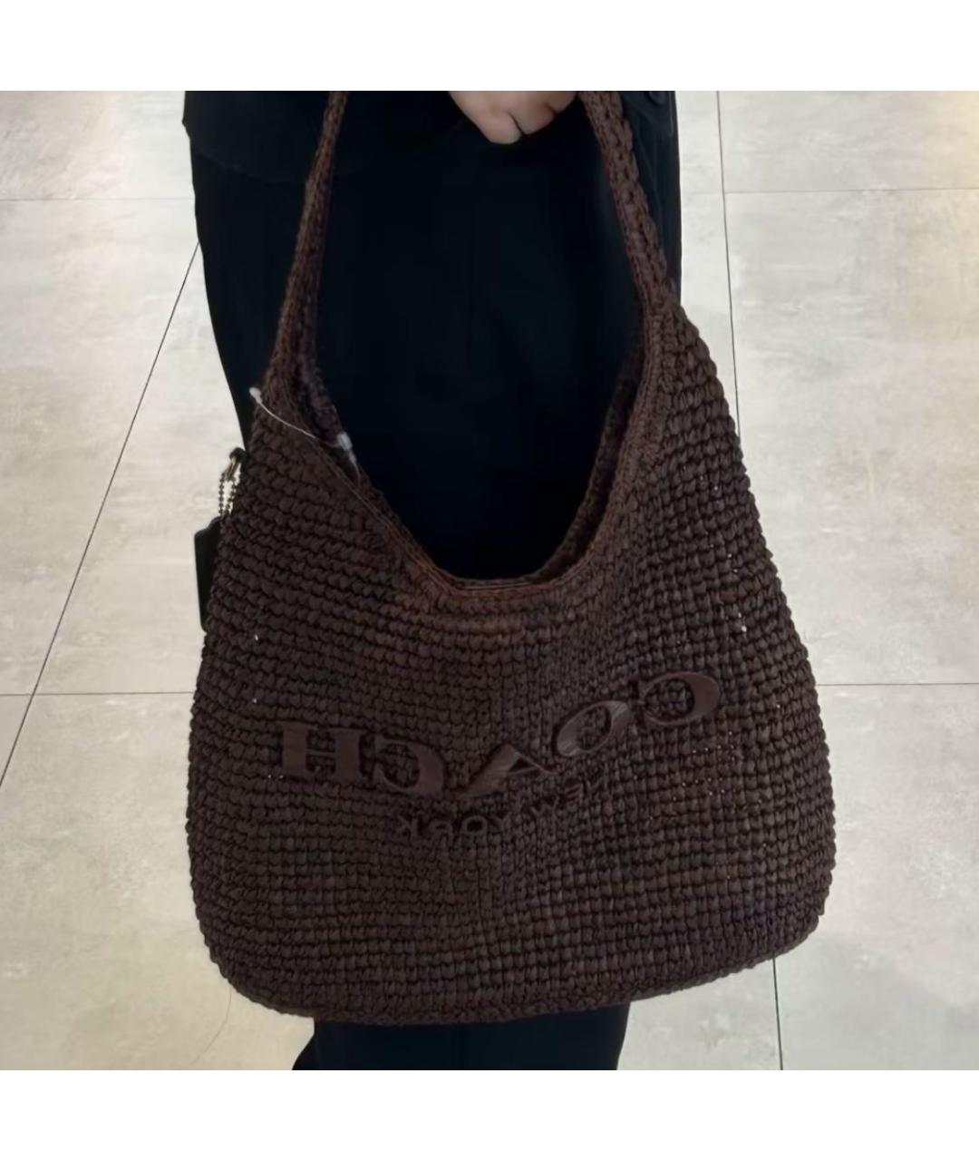 COACH Коричневая сумка через плечо, фото 6