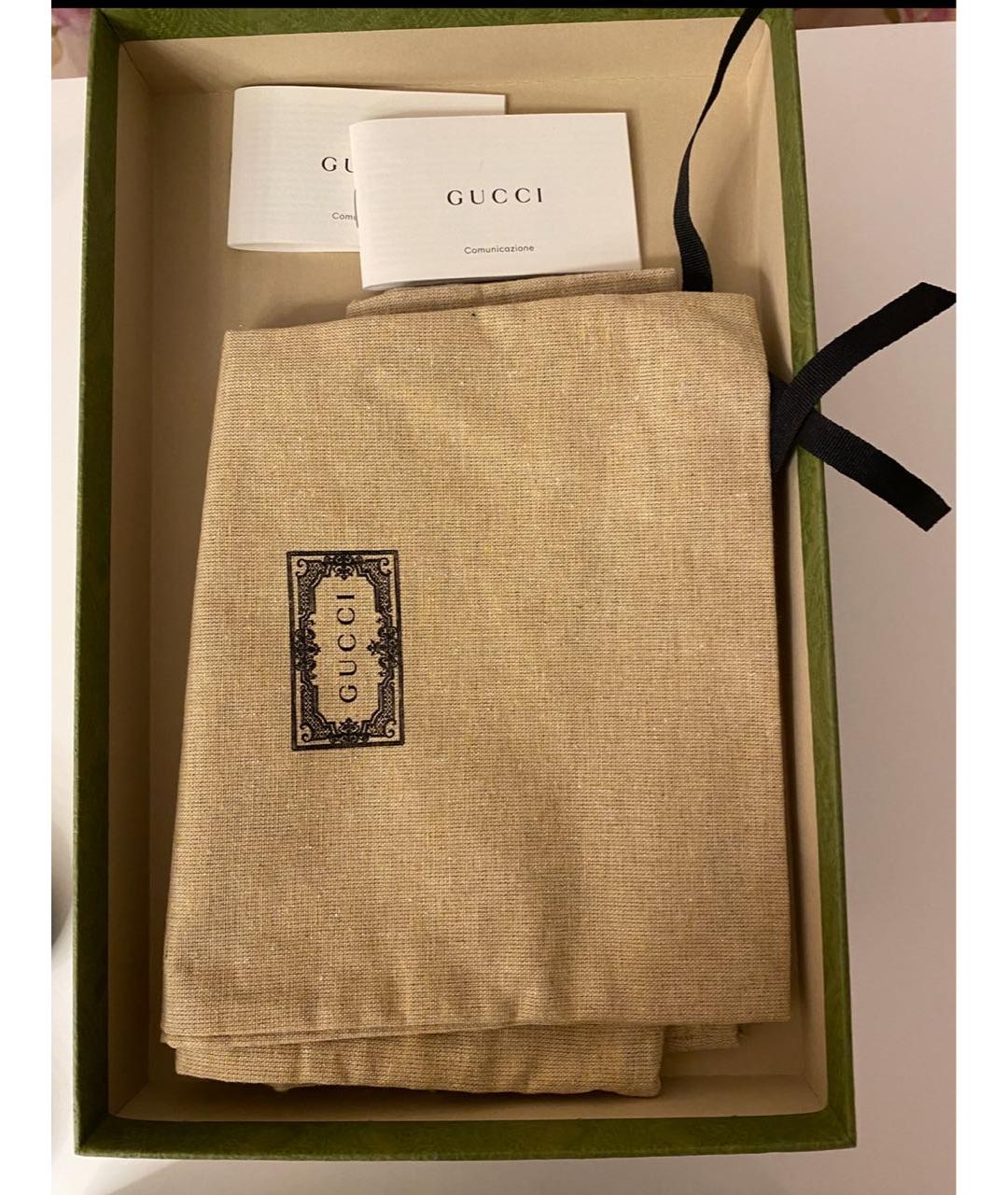 GUCCI Бежевые кожаные лоферы, фото 4