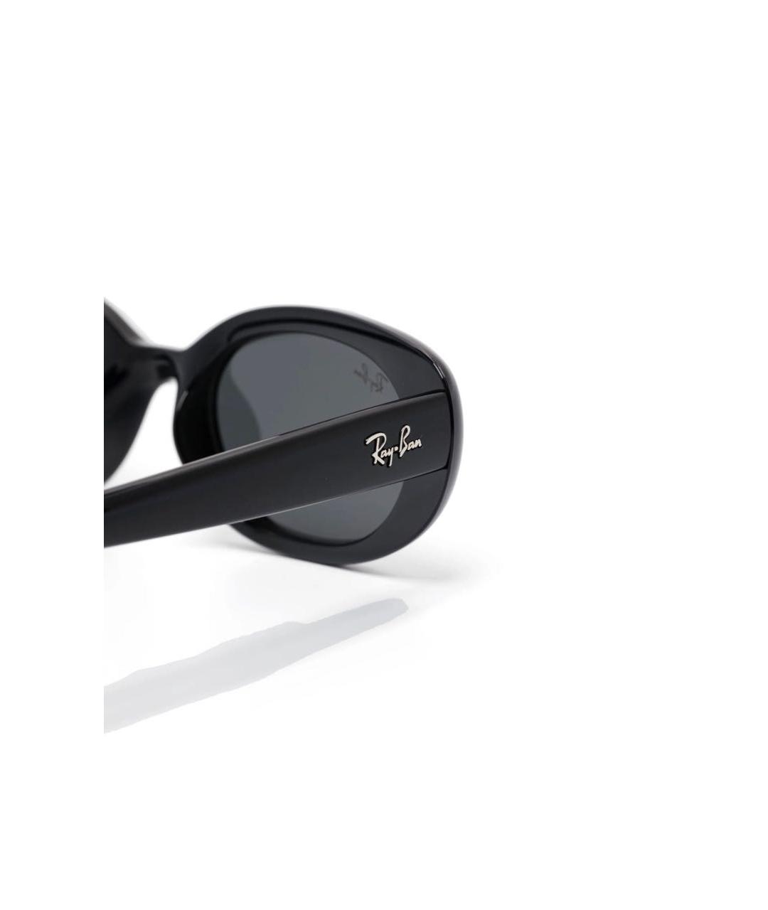 RAY BAN Черные пластиковые солнцезащитные очки, фото 3