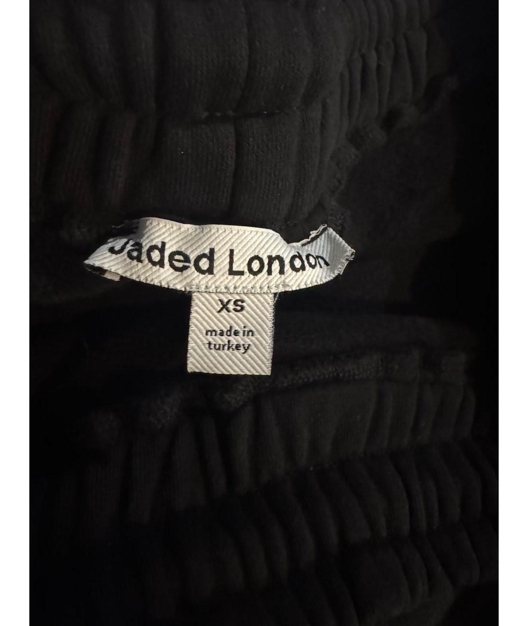 JADED LONDON Черные хлопковые повседневные брюки, фото 2