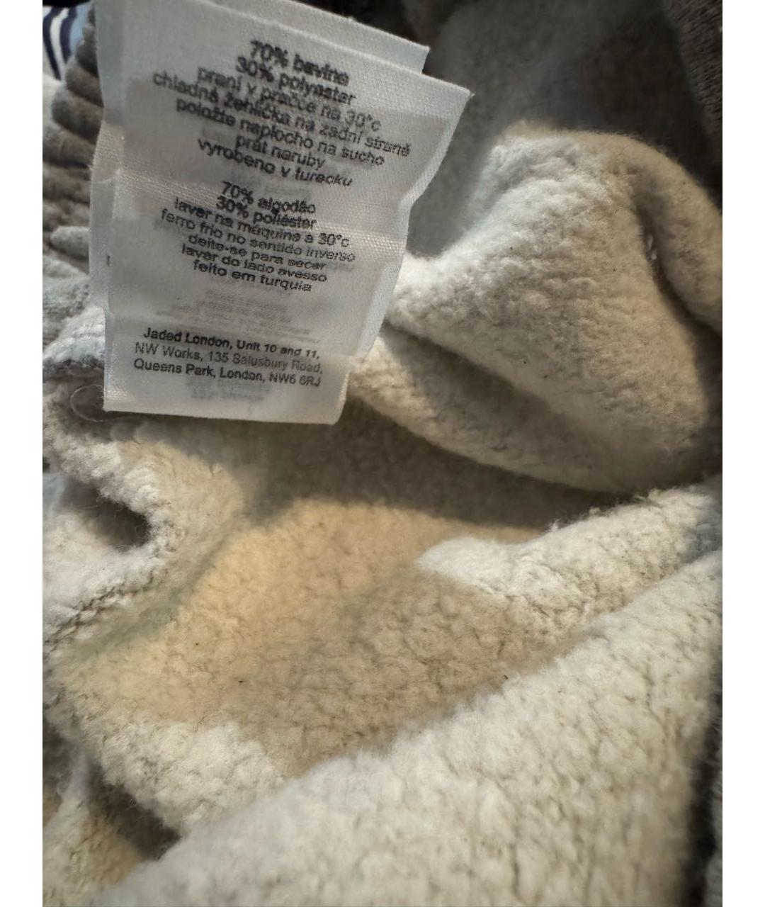 JADED LONDON Серые хлопковые повседневные брюки, фото 5