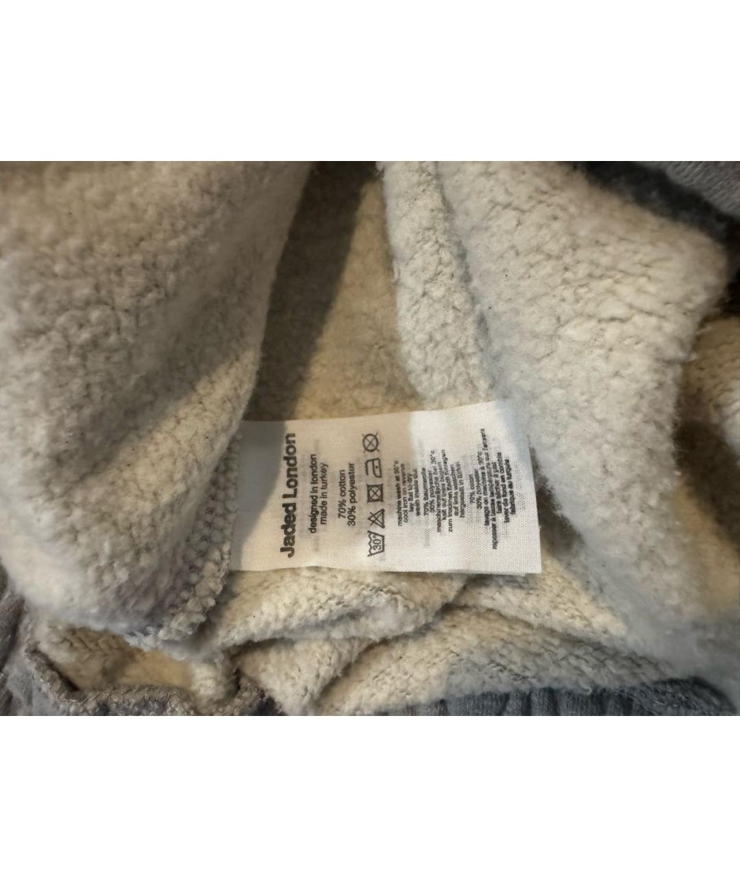 JADED LONDON Серые хлопковые повседневные брюки, фото 3