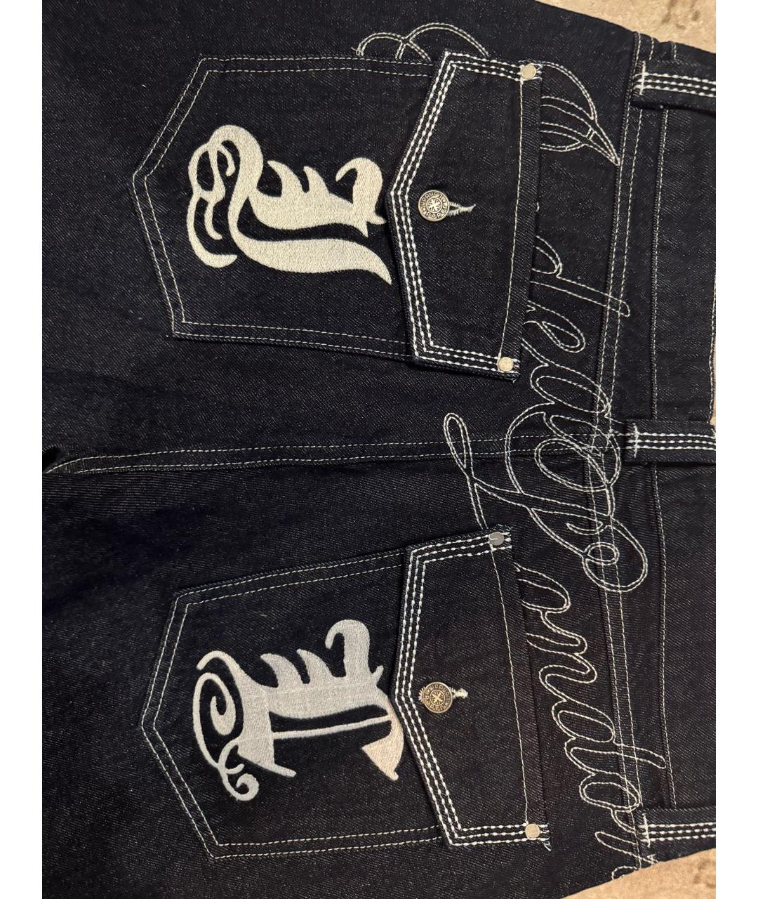 JADED LONDON Темно-синие хлопковые повседневные брюки, фото 4