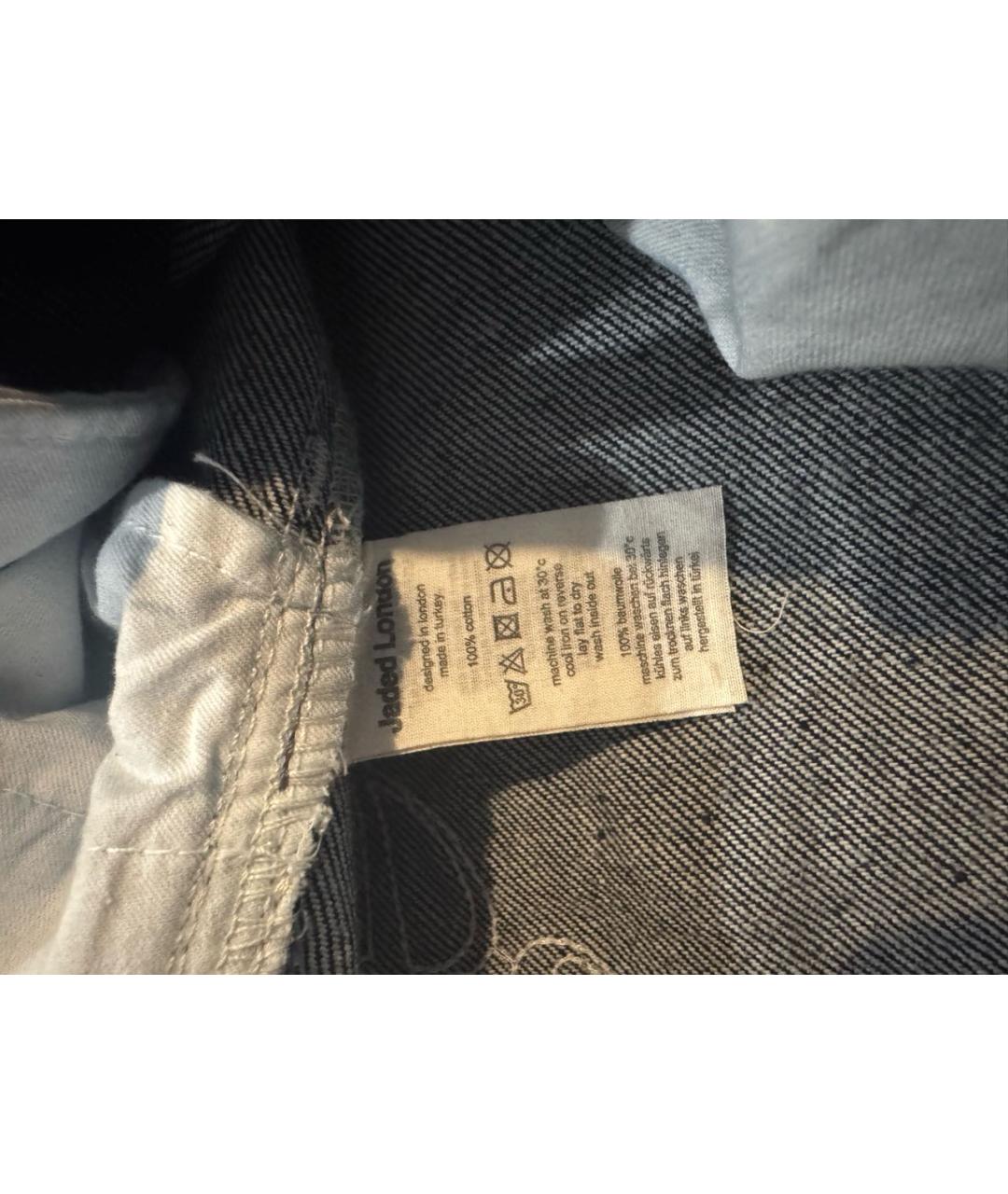 JADED LONDON Темно-синие хлопковые повседневные брюки, фото 7