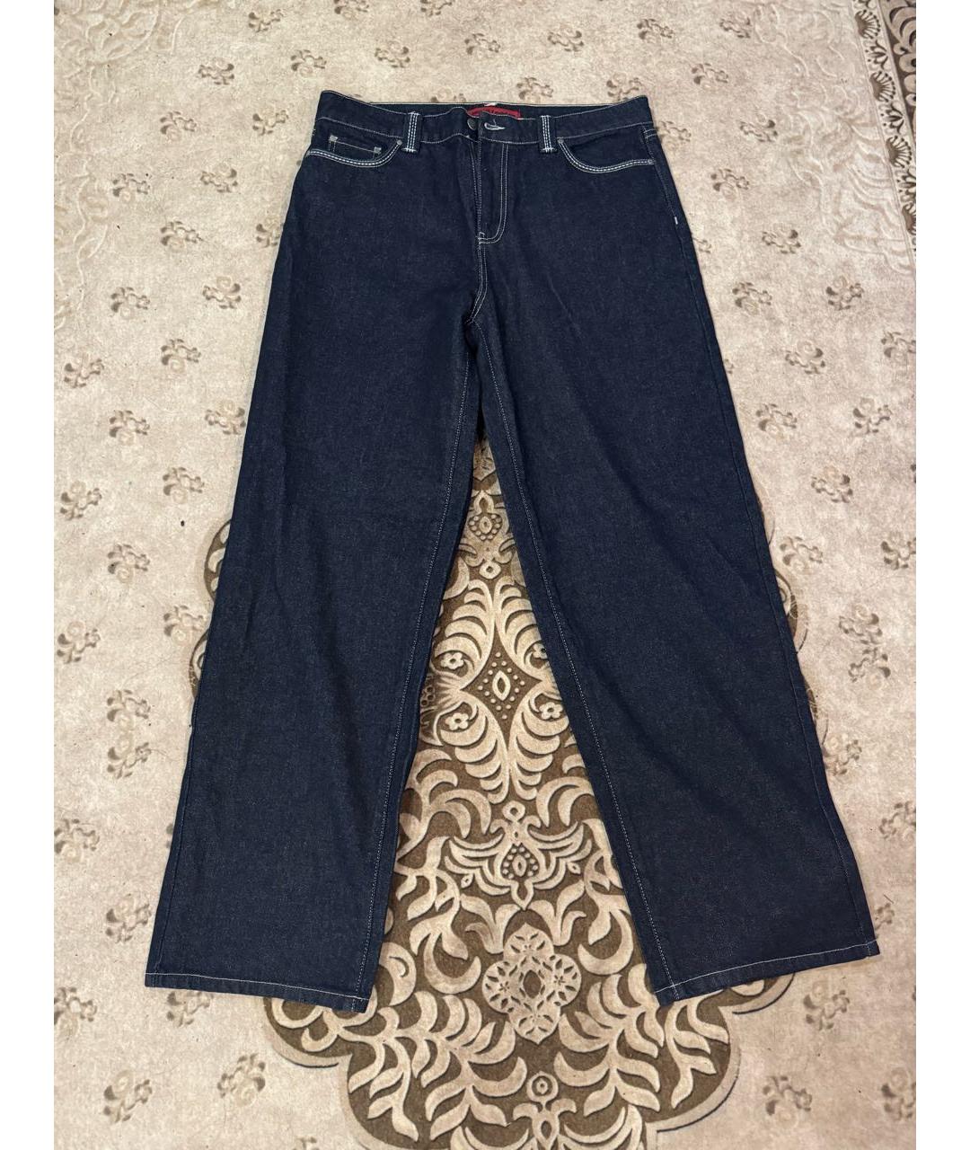 JADED LONDON Темно-синие хлопковые повседневные брюки, фото 9