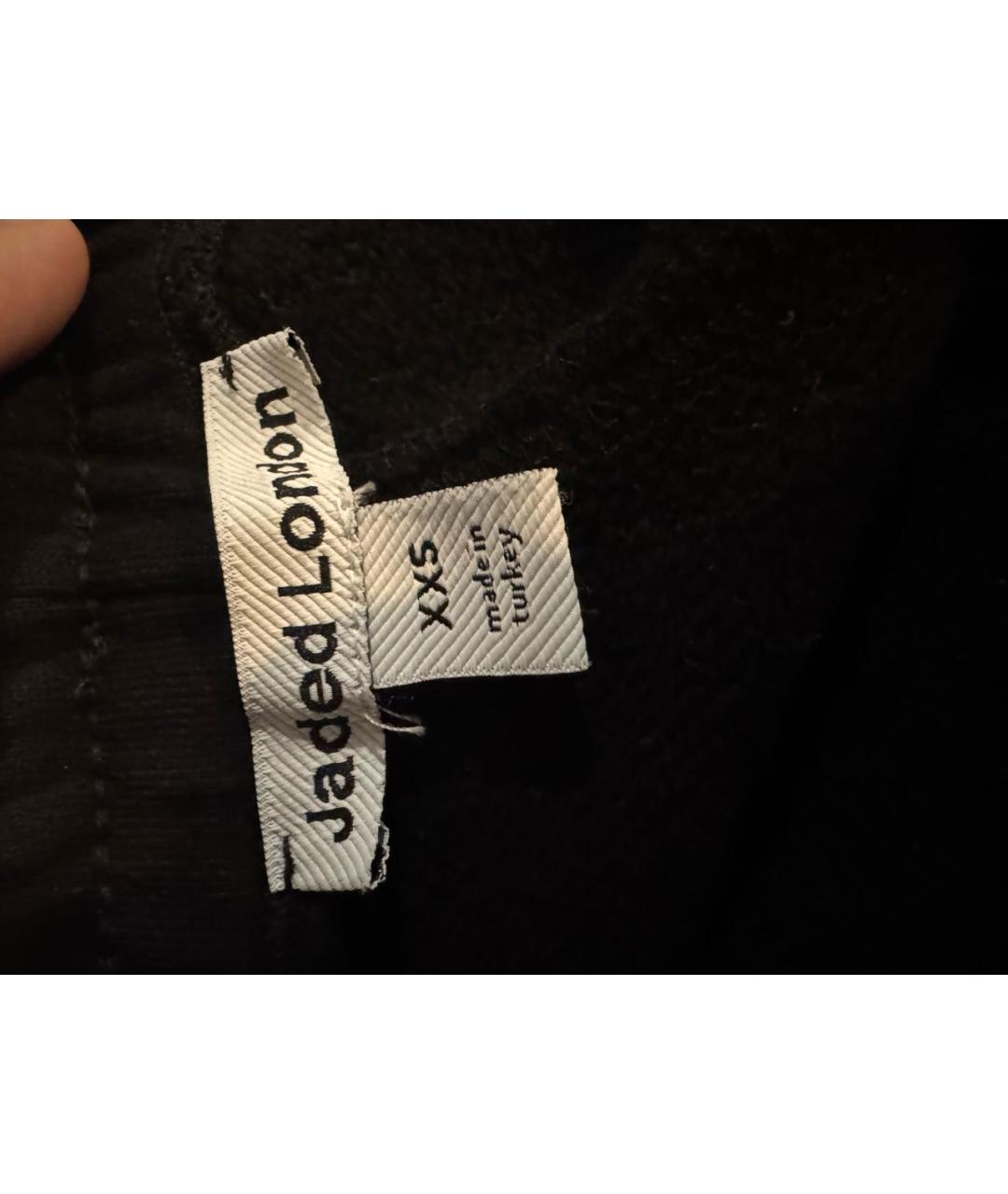 JADED LONDON Черные хлопковые повседневные брюки, фото 3