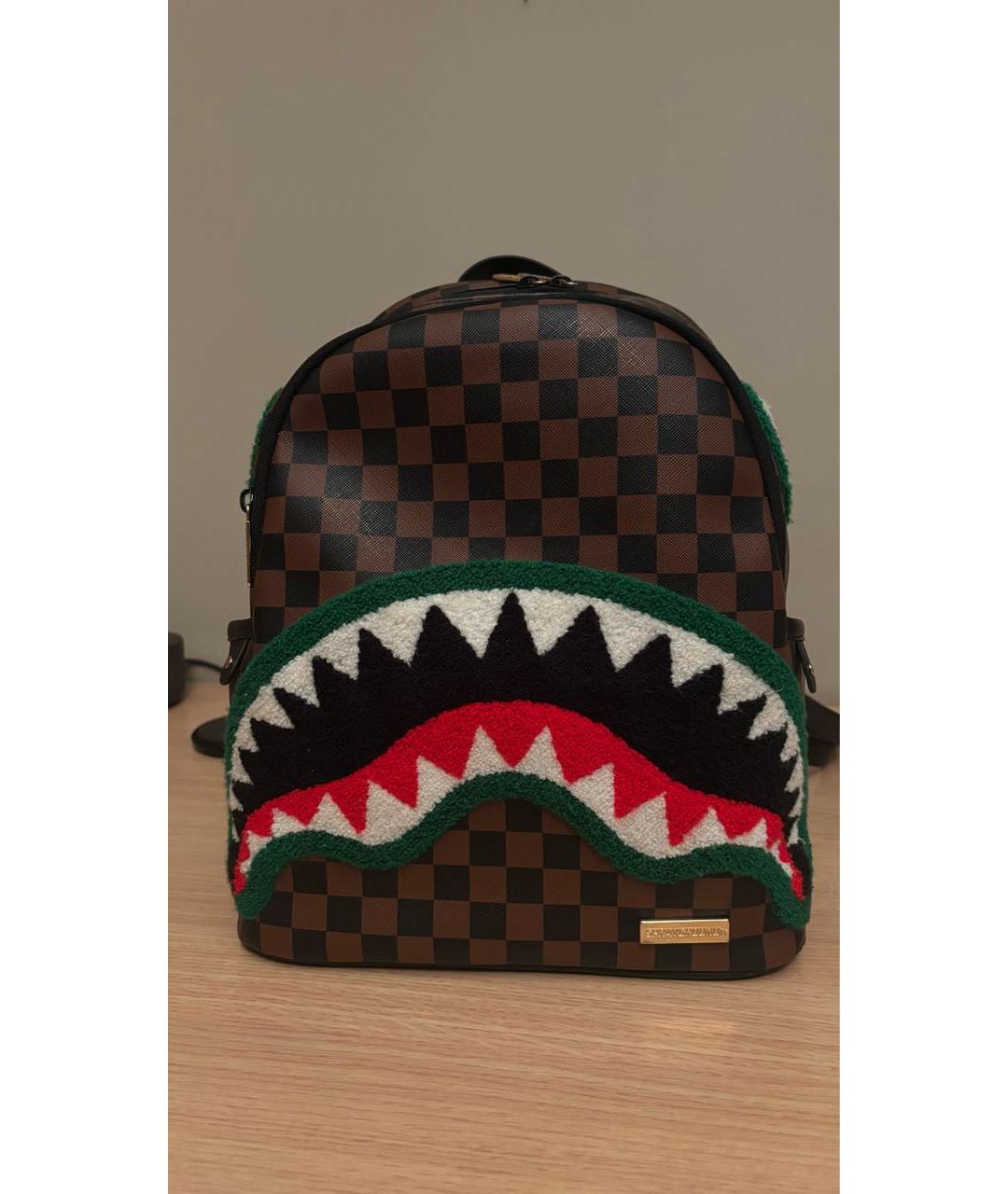 SPRAYGROUND Коричневый рюкзак из искусственной кожи, фото 6