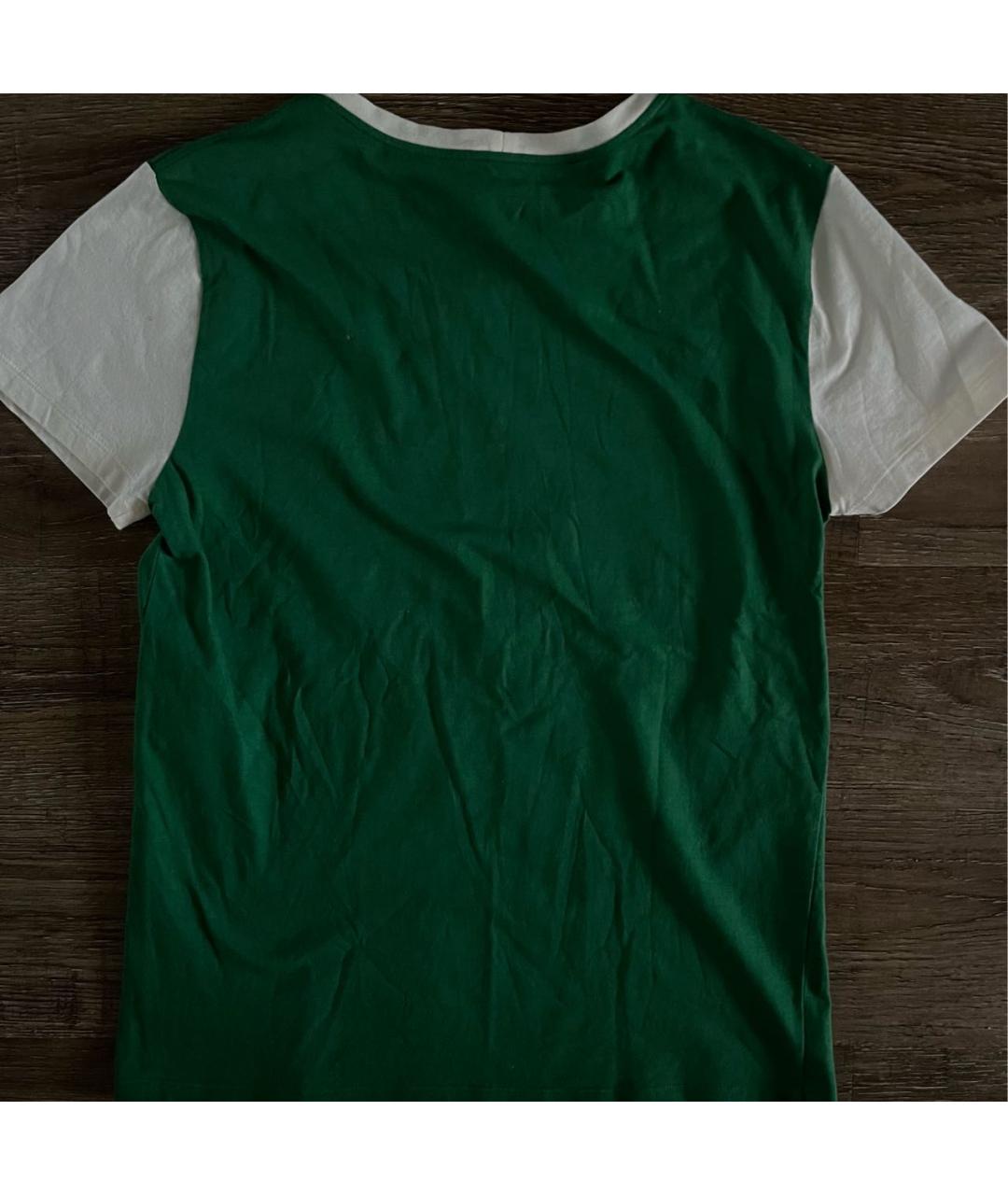 CELINE Зеленая хлопковая футболка, фото 2