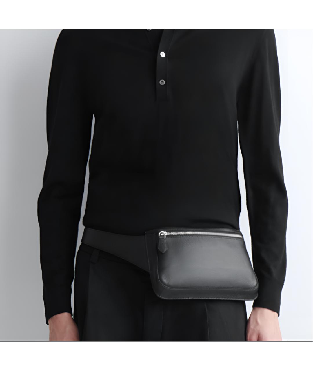 COS Черная кожаная поясная сумка, фото 4