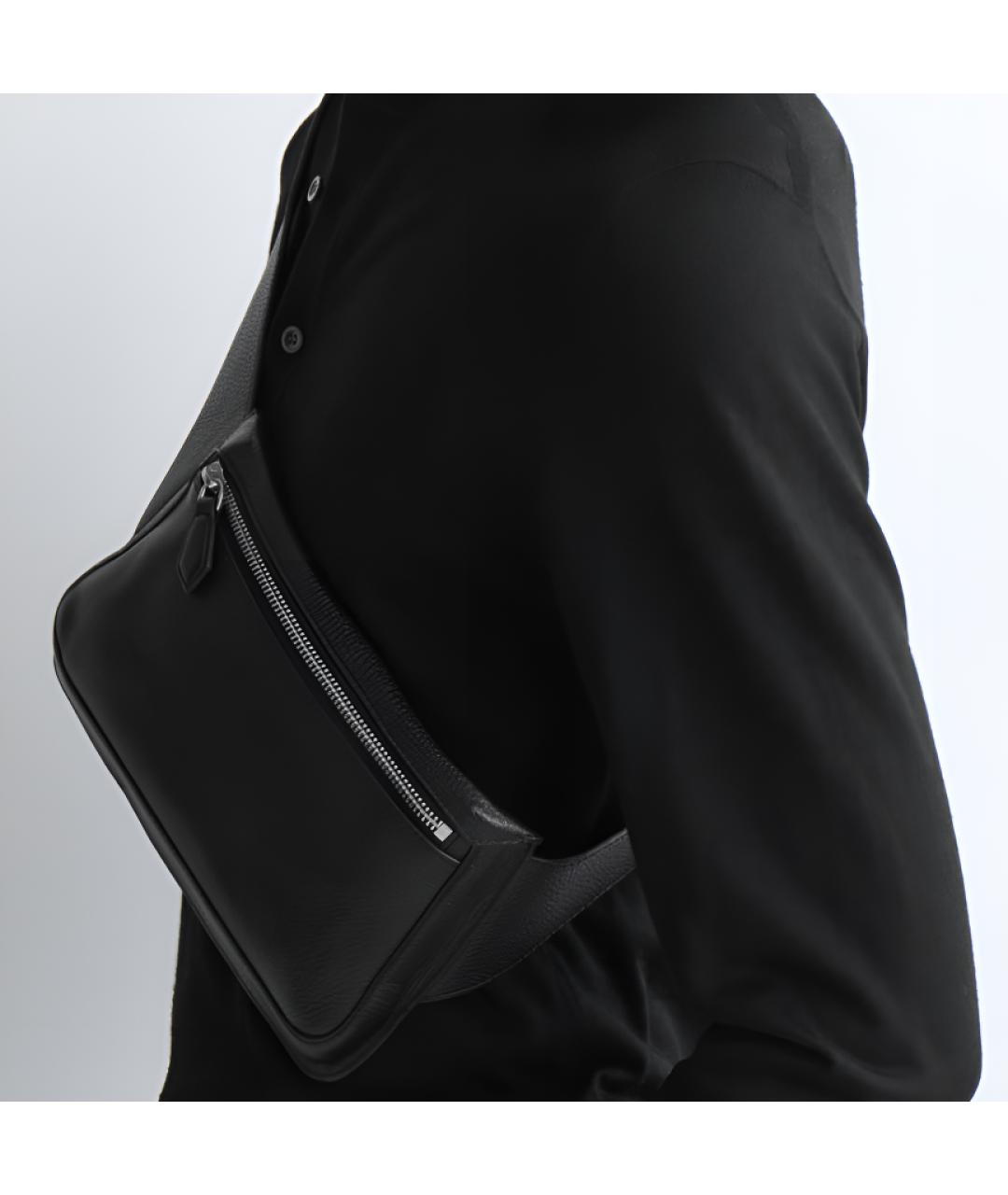 COS Черная кожаная поясная сумка, фото 5