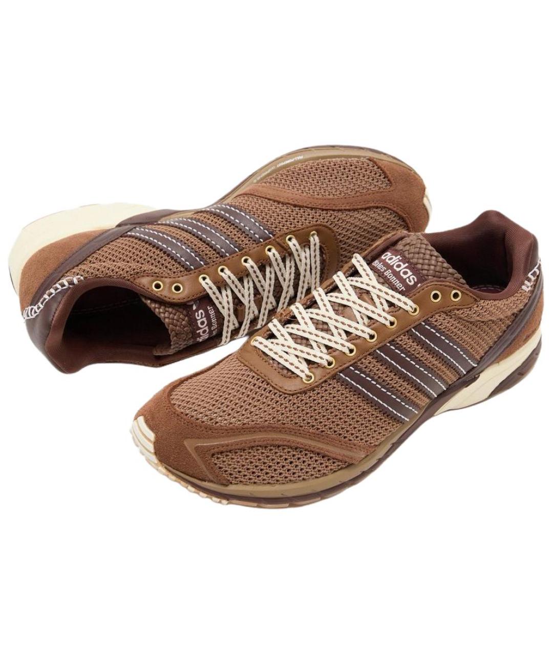 ADIDAS Коричневые замшевые кроссовки, фото 2