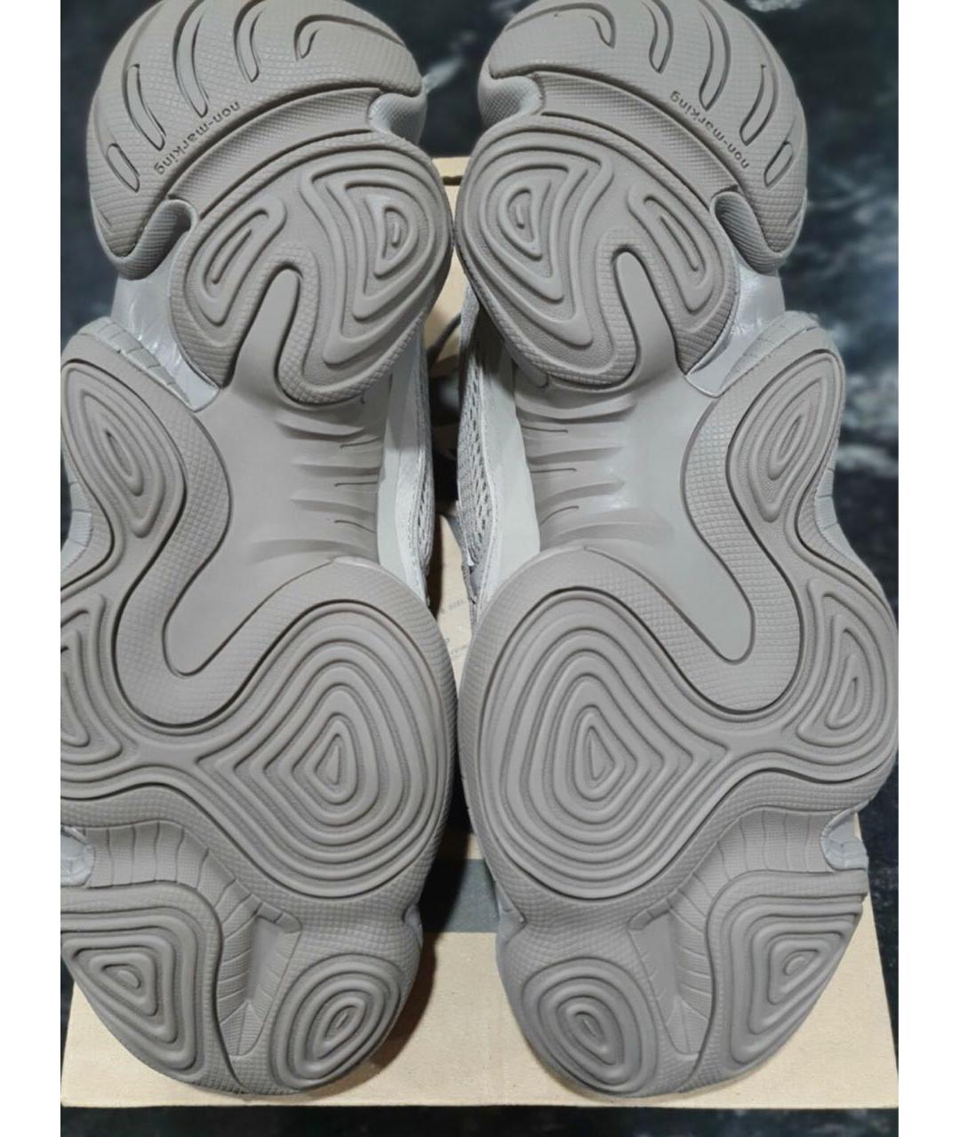 ADIDAS YEEZY Бежевые замшевые низкие кроссовки / кеды, фото 3