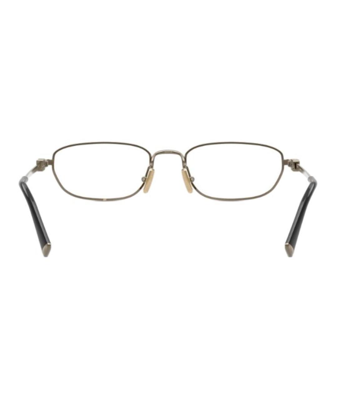 MIU MIU Золотые металлические солнцезащитные очки, фото 4